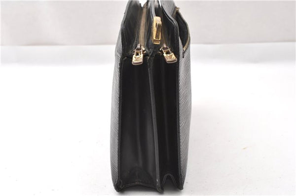 Authentic Louis Vuitton Epi Enghien 2Way Shoulder Clutch Bag M52112 Black K4789