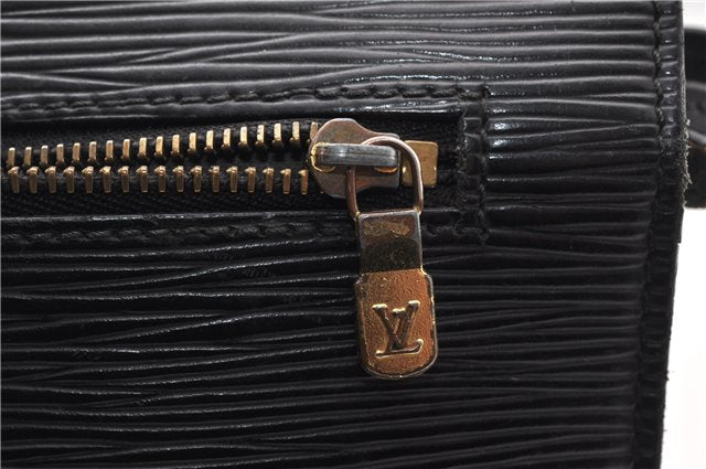 Authentic Louis Vuitton Epi Enghien 2Way Shoulder Clutch Bag M52112 Black K4789