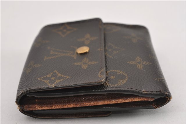 Authentic Louis Vuitton Monogram M61652 Porte Monnaie Billet Carte Credit K4793