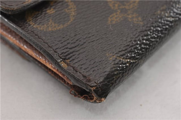 Authentic Louis Vuitton Monogram M61652 Porte Monnaie Billet Carte Credit K4793