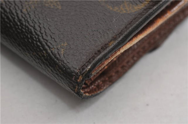 Authentic Louis Vuitton Monogram M61652 Porte Monnaie Billet Carte Credit K4793