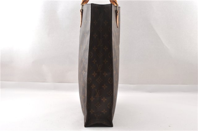 Authentic Louis Vuitton Monogram Sac Plat Hand Tote Bag M51140 LV Junk K4800