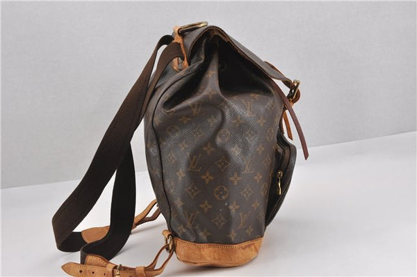 Authentic Louis Vuitton Monogram Montsouris GM Backpack M51135 LV K4801