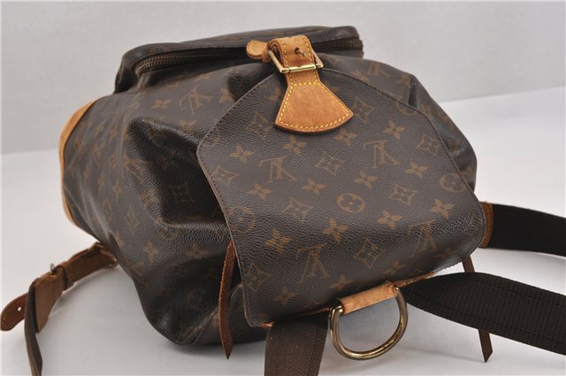 Authentic Louis Vuitton Monogram Montsouris GM Backpack M51135 LV K4801