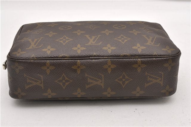 Auth Louis Vuitton Monogram Trousse Toilette 23 Clutch Hand Bag M47524 LV K4815