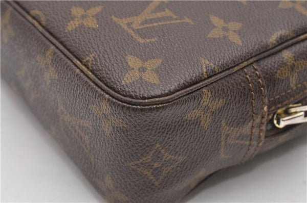 Auth Louis Vuitton Monogram Trousse Toilette 23 Clutch Hand Bag M47524 LV K4815
