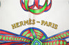 Authentic HERMES Carre 90 Scarf "LES RUBANS DU CHEVAL" Silk Purple K4818