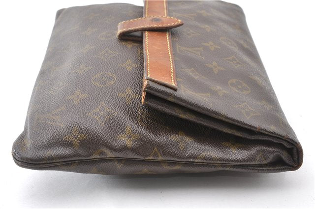 Auth Louis Vuitton Monogram Pochette Pliante Clutch Hand Bag Old Model LV K4823