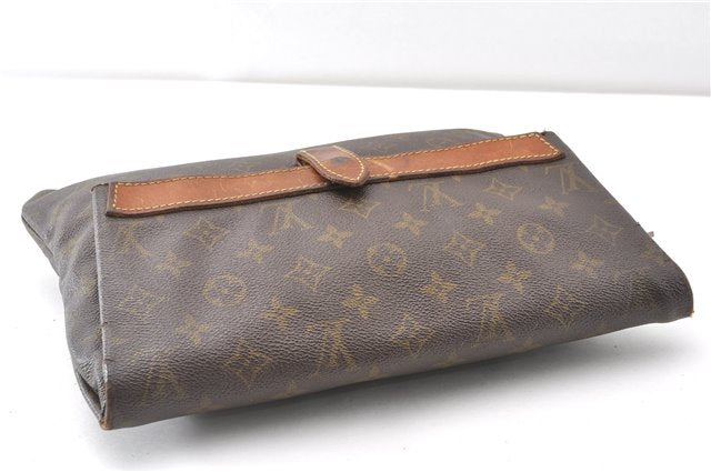 Auth Louis Vuitton Monogram Pochette Pliante Clutch Hand Bag Old Model LV K4823
