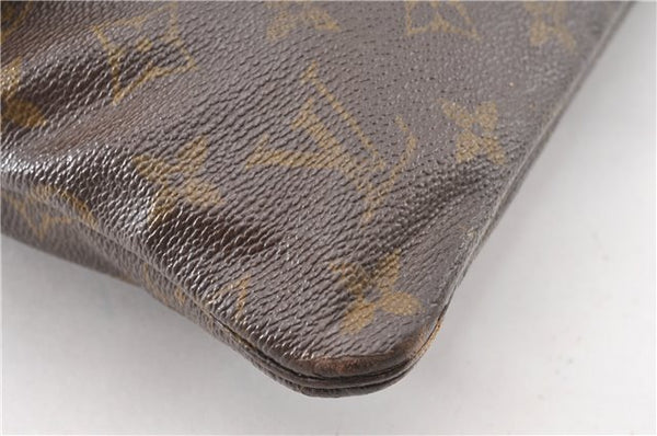 Auth Louis Vuitton Monogram Pochette Pliante Clutch Hand Bag Old Model LV K4823