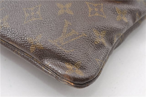 Auth Louis Vuitton Monogram Pochette Pliante Clutch Hand Bag Old Model LV K4823