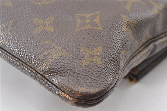 Auth Louis Vuitton Monogram Pochette Pliante Clutch Hand Bag Old Model LV K4823