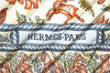 Authentic HERMES Pleats Scarf "CHASSE EN INDE" Silk Beige Box K4824