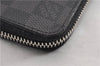 Authentic Louis Vuitton Damier Graphite Zippy Wallet Vertical N63095 LV K4828