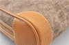 Authentic GUCCI Micro GG PVC Leather Clutch Hand Bag Purse Brown Junk K4831