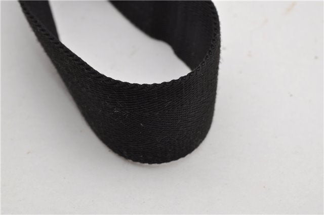 Authentic GUCCI Guccissima Shoulder Cross Bag Leather Nylon 161822 Black K4832