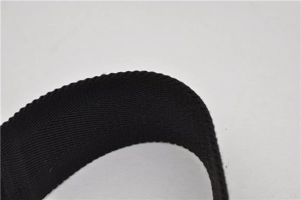 Authentic GUCCI Guccissima Shoulder Cross Bag Leather Nylon 161822 Black K4832