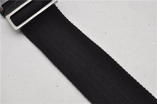 Authentic GUCCI Guccissima Shoulder Cross Bag Leather Nylon 161822 Black K4832