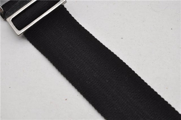 Authentic GUCCI Guccissima Shoulder Cross Bag Leather Nylon 161822 Black K4832