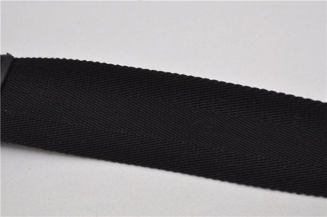 Authentic GUCCI Guccissima Shoulder Cross Bag Leather Nylon 161822 Black K4832