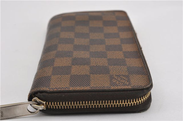 Authentic Louis Vuitton Damier Zippy Long Wallet Purse N60015 LV K4837