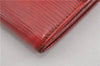 Auth Louis Vuitton Epi Pochette Porte Monnaie Credit Wallet Red M63577 LV K4838