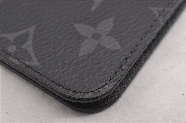 Authentic Louis Vuitton Monogram Eclipse Folio iPhone X Case M63446 LV K4840