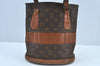 Auth Louis Vuitton Monogram Bucket PM Shoulder Tote Bag USA Model LV Junk K4845