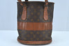 Auth Louis Vuitton Monogram Bucket PM Shoulder Tote Bag USA Model LV Junk K4845