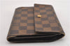 Authentic Louis Vuitton Damier Porte Tresor Etui Papier Wallet N61202 LV K4846