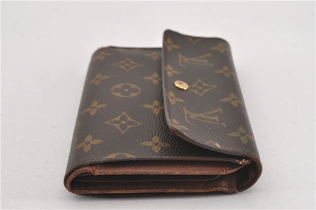 Authentic Louis Vuitton Monogram Porte Tresor Etui Papier Wallet M61202 LV K4850