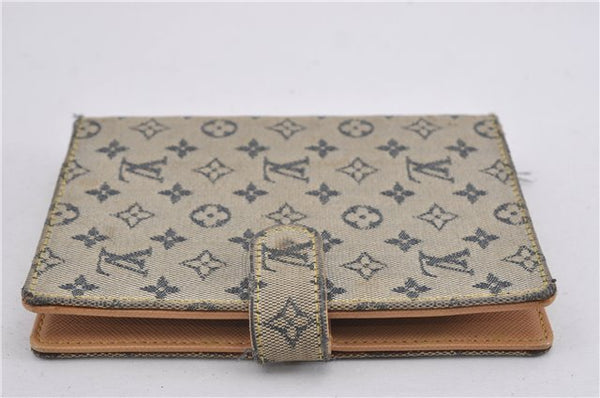 Auth Louis Vuitton Monogram Mini Agenda PM Notebook Cover R20905 Blue LV K4851