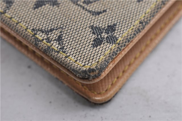 Auth Louis Vuitton Monogram Mini Agenda PM Notebook Cover R20905 Blue LV K4851