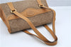 Authentic GUCCI Micro GG Shoulder Hand Bag Purse PVC Leather Brown Junk K4866