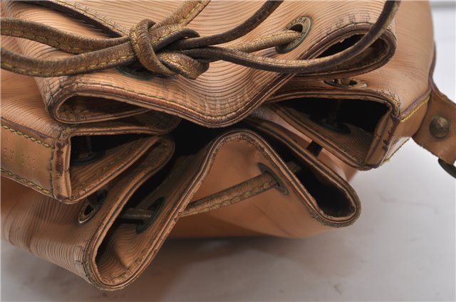 Authentic Louis Vuitton Epi Noe Shoulder Drawstring Bag Beige M44006 LV K4867