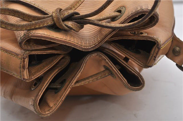 Authentic Louis Vuitton Epi Noe Shoulder Drawstring Bag Beige M44006 LV K4867