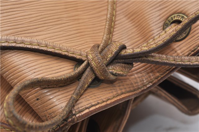 Authentic Louis Vuitton Epi Noe Shoulder Drawstring Bag Beige M44006 LV K4867