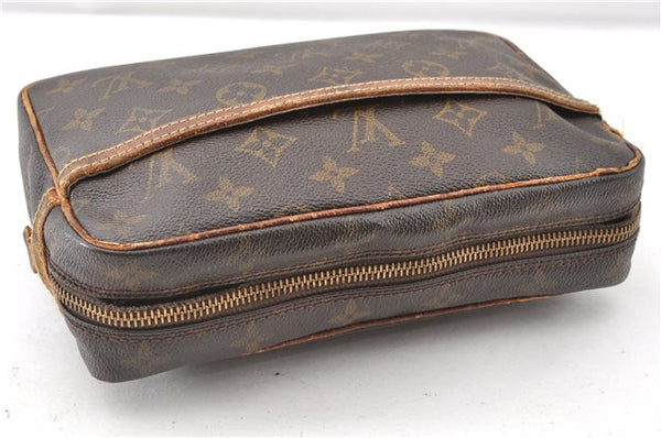 Authentic Louis Vuitton Monogram Compiegne 23 Clutch Hand Bag M51847 Junk K4885