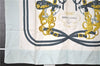 Authentic HERMES Carre 90 Scarf "BRIDES de GALA par" Silk Light Blue K4889