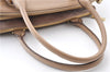 Authentic Samantha Thavasa 2Way Shoulder Hand Bag Leather Beige K4890