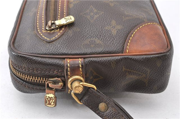 Authentic Louis Vuitton Monogram Marly Dragonne GM M51825 Clutch Hand Bag K4894