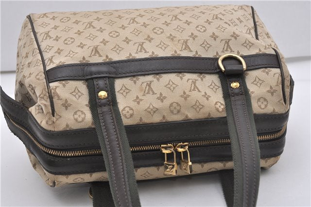 Auth Louis Vuitton Monogram Mini Josephine PM Hand Bag M92215 Khaki Beige K4896