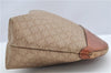 Authentic CELINE Macadam Blason Pattern Hand Pouch Purse PVC Leather Beige K4897