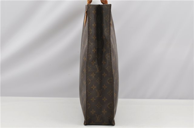 Authentic Louis Vuitton Monogram Sac Plat Hand Tote Bag Old Model LV K4898