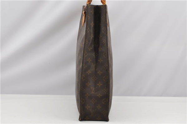 Authentic Louis Vuitton Monogram Sac Plat Hand Tote Bag Old Model LV K4898