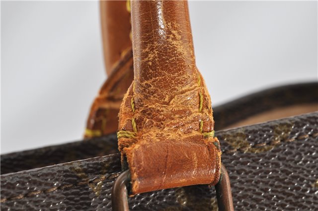 Authentic Louis Vuitton Monogram Sac Plat Hand Tote Bag Old Model LV K4898