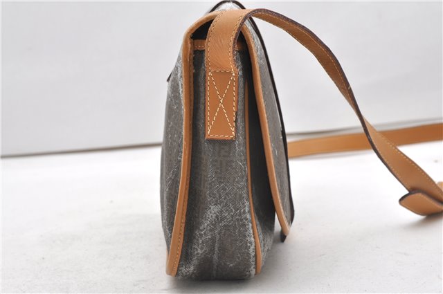 Authentic FENDI Zucchino Shoulder Cross Body Bag PVC Leather Brown Junk K4904