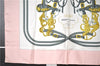 Authentic HERMES Carre 90 Scarf "BRIDES de GALA par" Silk Pink K4910