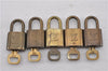 Authentic Louis Vuitton Padlock & Keys 10Set LV K4913