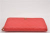 Authentic CHANEL Vintage Lamb Skin Matelasse Long Wallet Purse Pink CC K4914